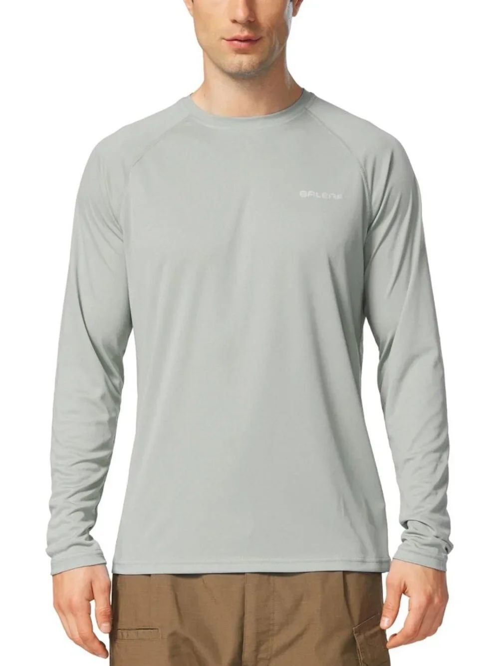 Men's UPF 50+ Sun Protection Long Sleeve Rash Guard Shirt for Outdoor Activities